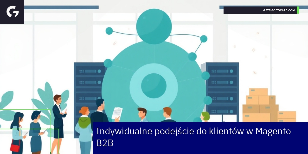 Indywidualne podejście Magento B2B dla firm Schemat zarządzania kontami i zamówieniami B2B