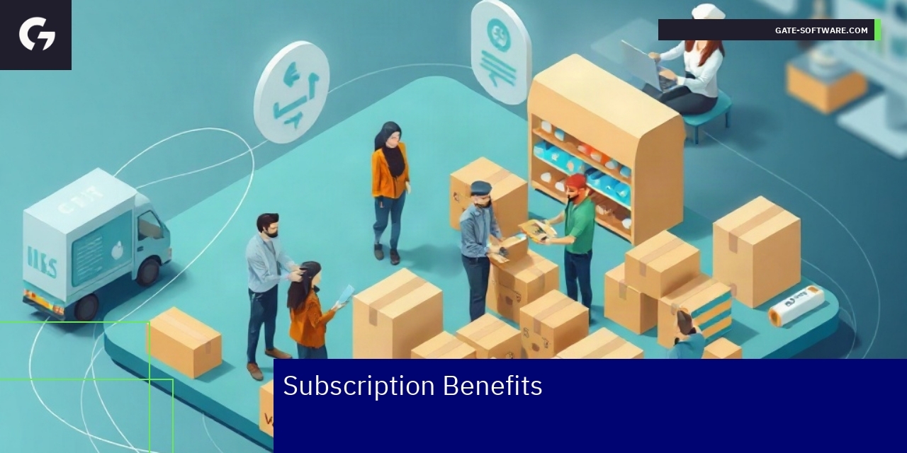 Diagram showing subscription benefits and development process