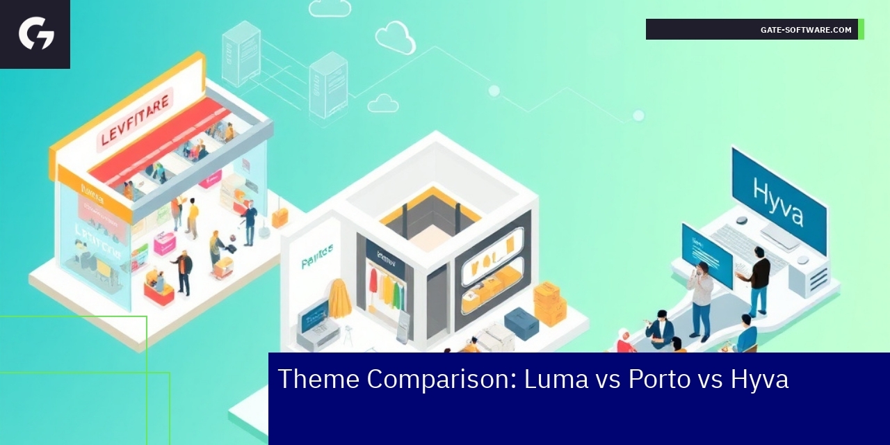 Magento themes Luma Porto and Hyva comparison chart
