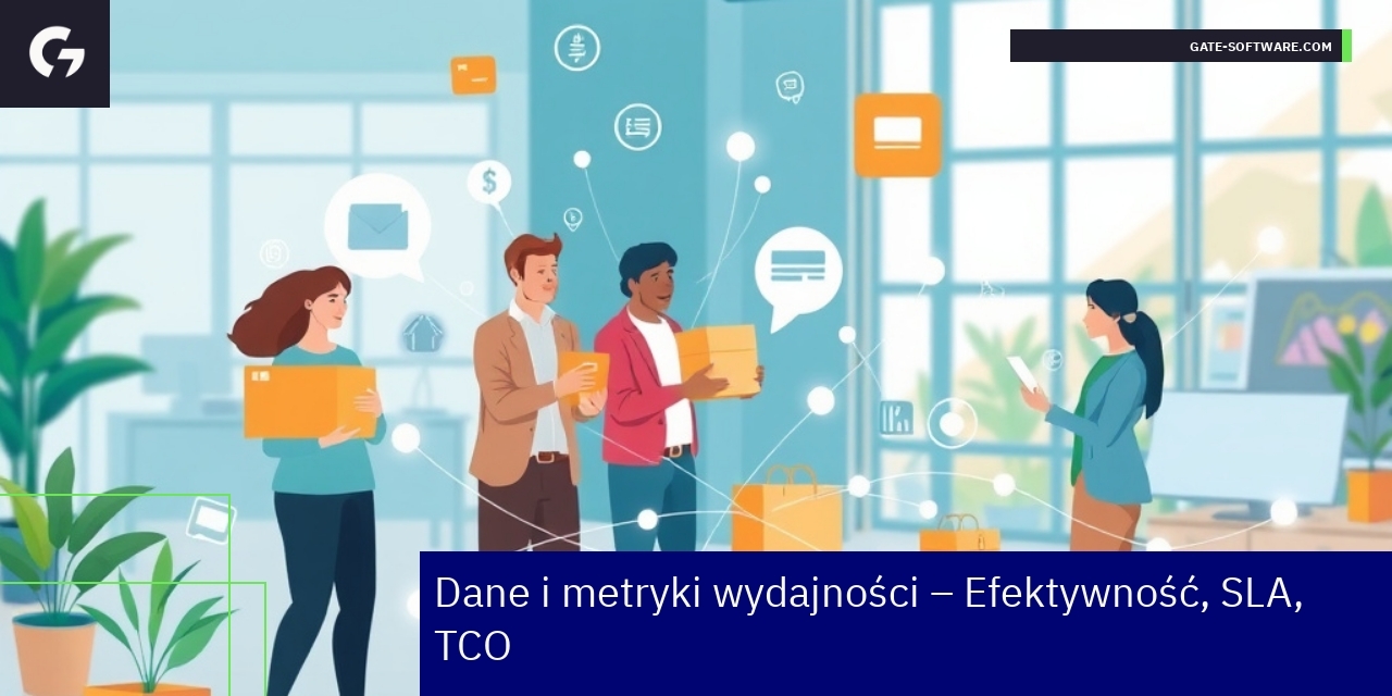 Wykresy i dane dotyczące wydajności i SLA