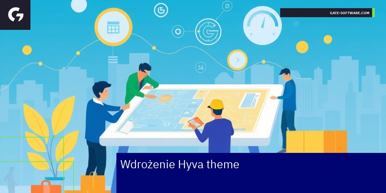 Schemat kroków wdrożenia Hyva theme w Magento