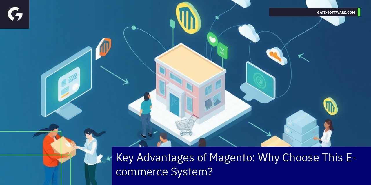 Illustration of Magento platform benefits and performance