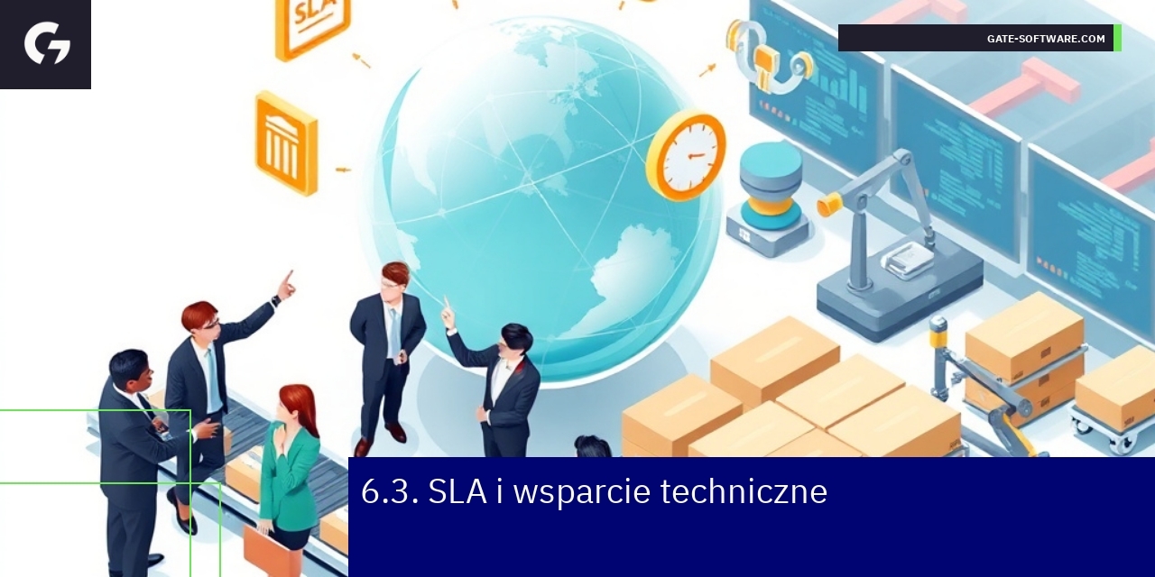 Icons representing SLA, support, and system monitoring