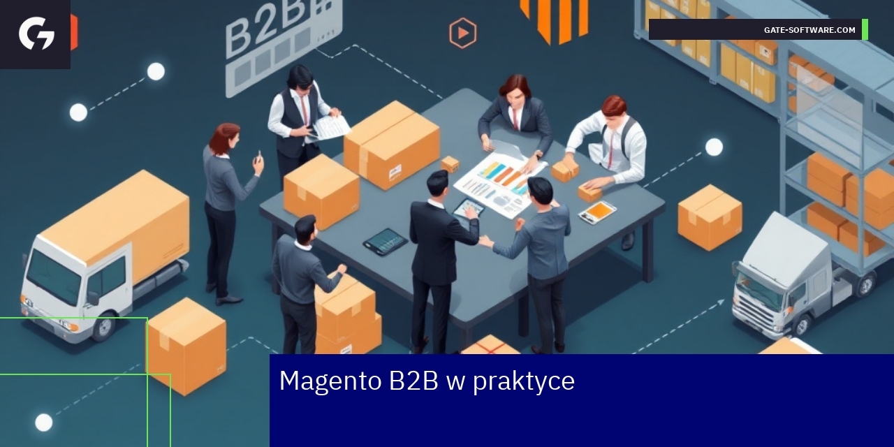 Wdrożenie i zastosowanie Magento B2B w e-commerce Schemat wdrożenia Magento B2B i integracji systemów