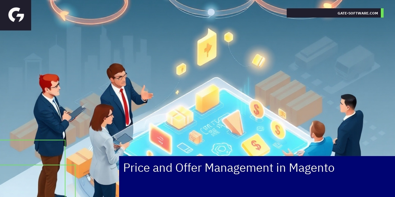 Illustration of Magento B2B pricing and checkout features