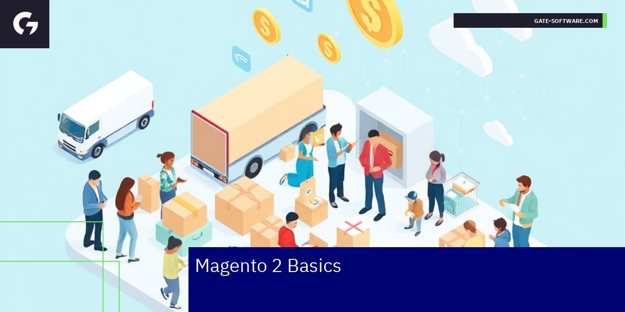Diagram showing Magento 2 templates, themes, and features