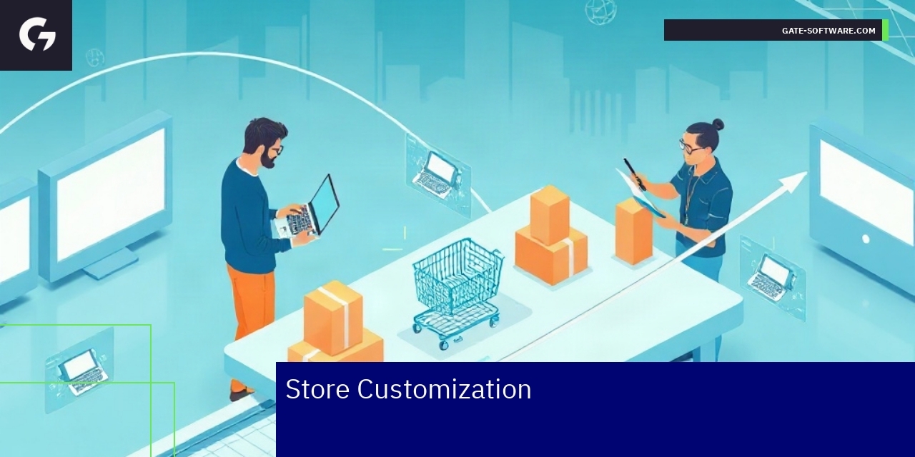 Hyva Store Customization for Magento 2024 Abstract illustration of Magento Hyva theme customization
