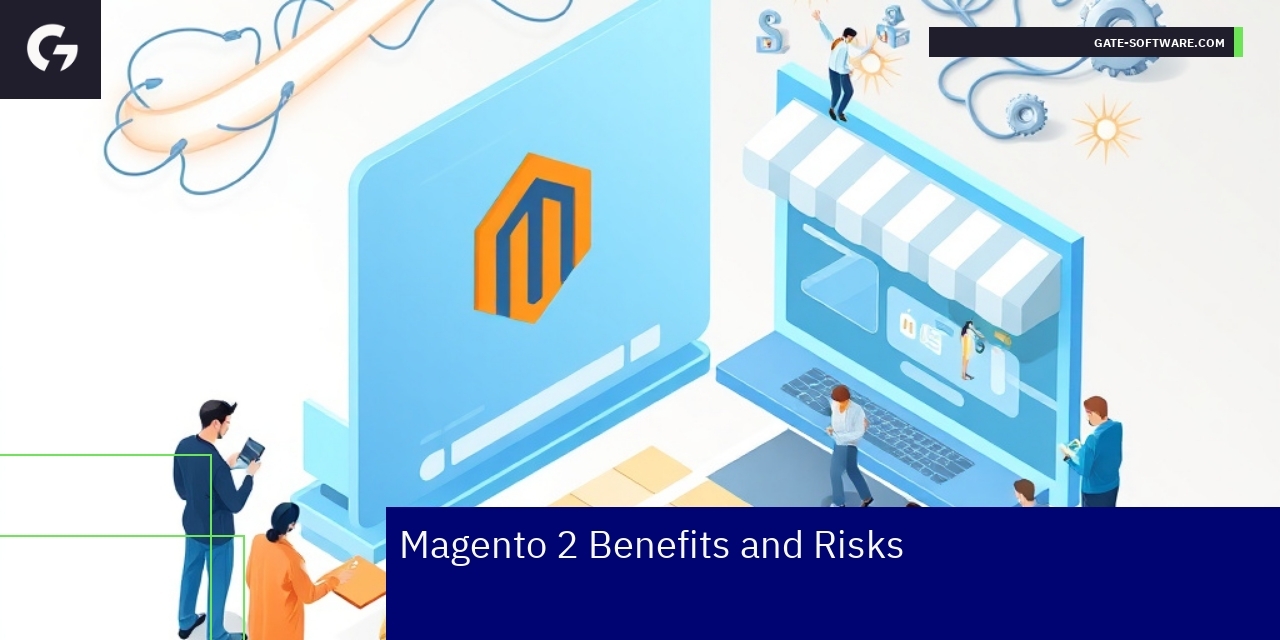 E-commerce platform benefits and risks infographic