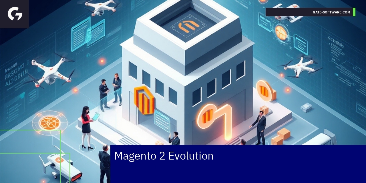 Diagram showing Magento 2 development stages