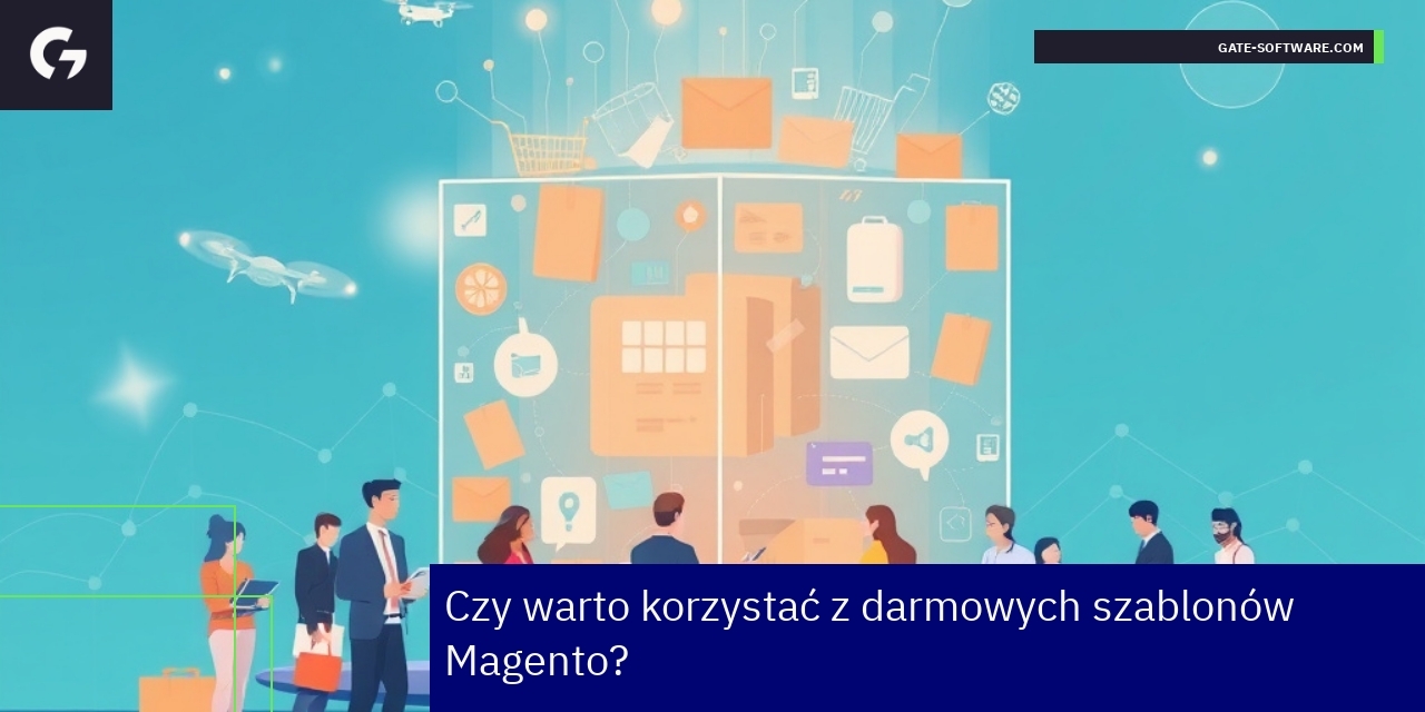 Przykład szablonu Magento na ekranie komputera