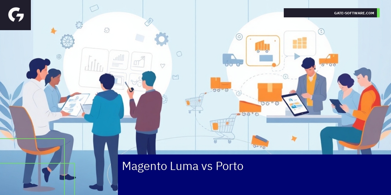 Porównanie Magento Luma i Porto w e-commerce Schemat porównania szablonów Magento Luma i Porto