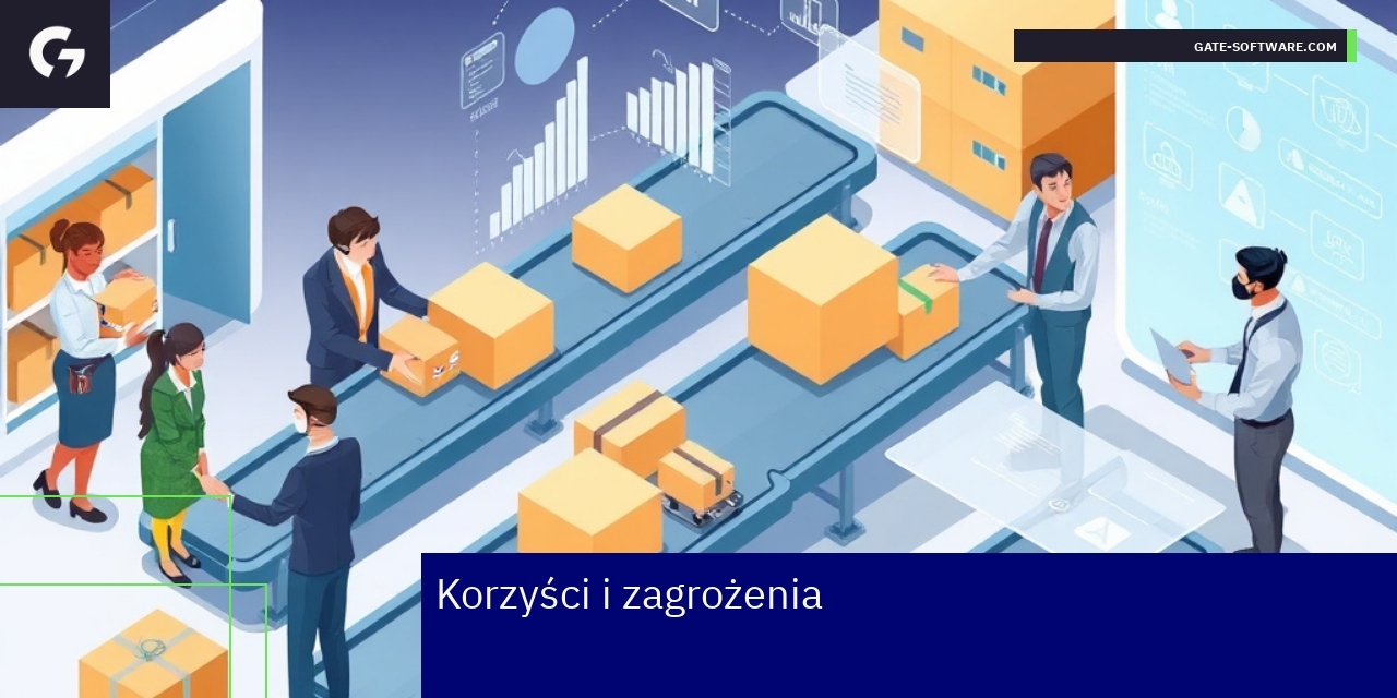 Korzyści i zagrożenia sklepu B2B Schemat prezentujący zalety i zagrożenia sklepu B2B
