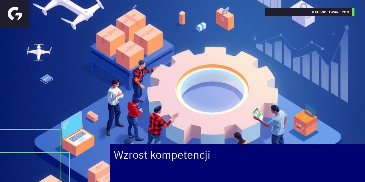 Zespół szkolący się przy komputerach z logiem Hyva