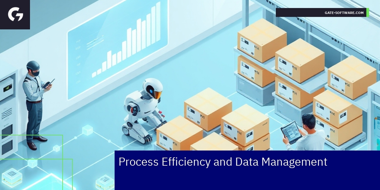 Graphic showing automation and security in data management