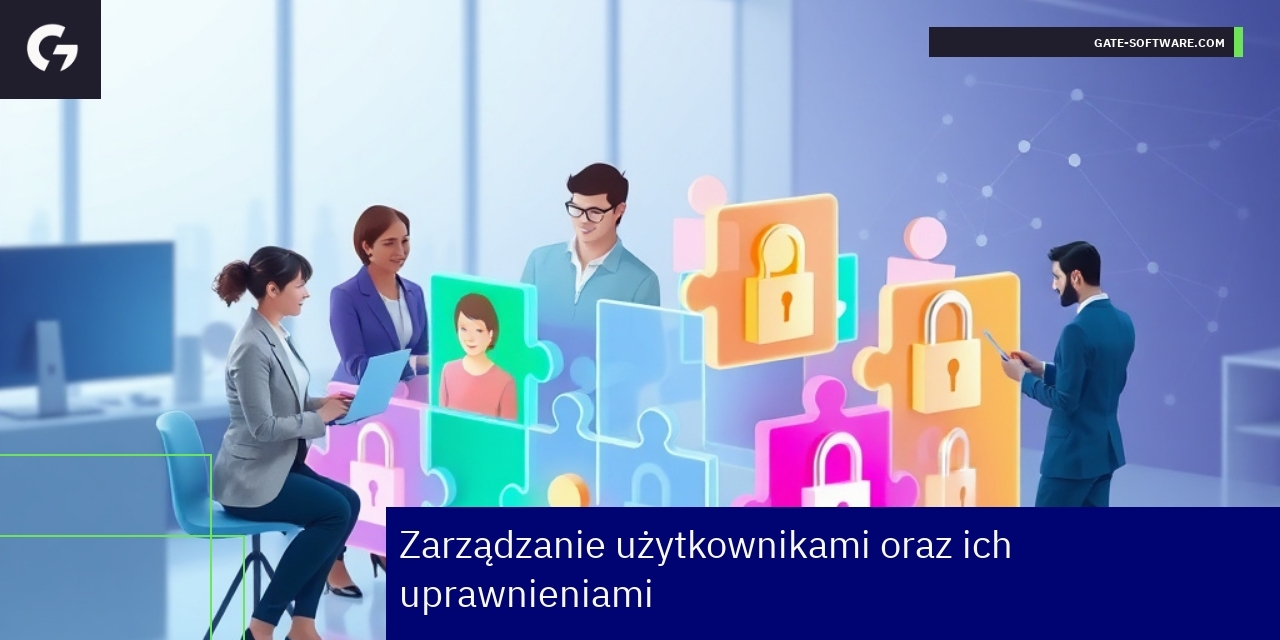 Schemat użytkowników z ikonami zabezpieczeń