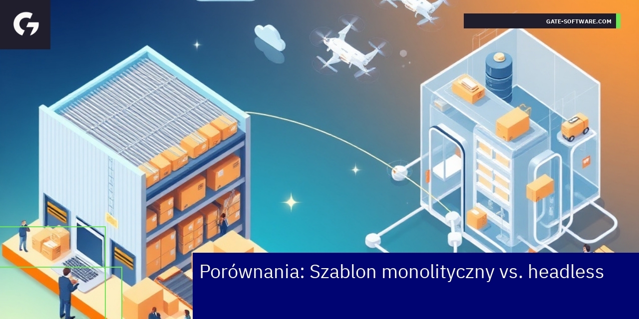 Schemat porównania szablonów monolitycznych i headless