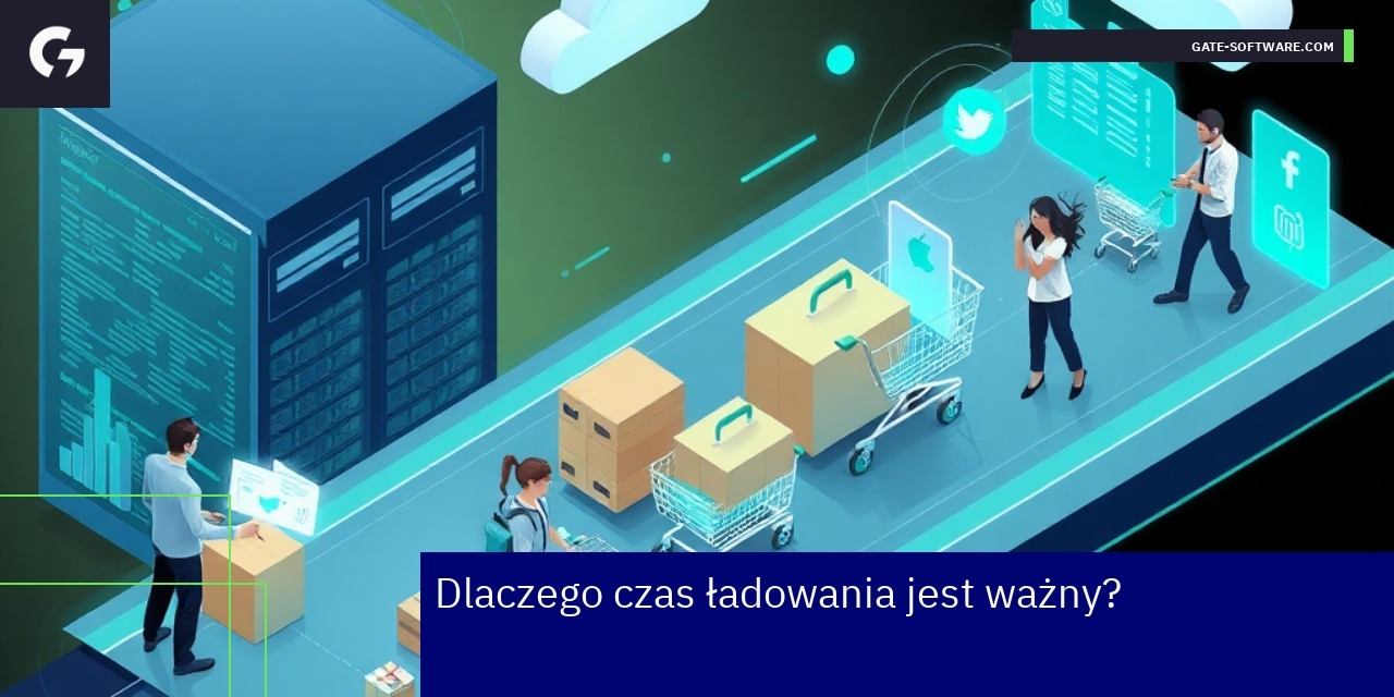 Wykresy i ikony szybkości ładowania strony internetowej