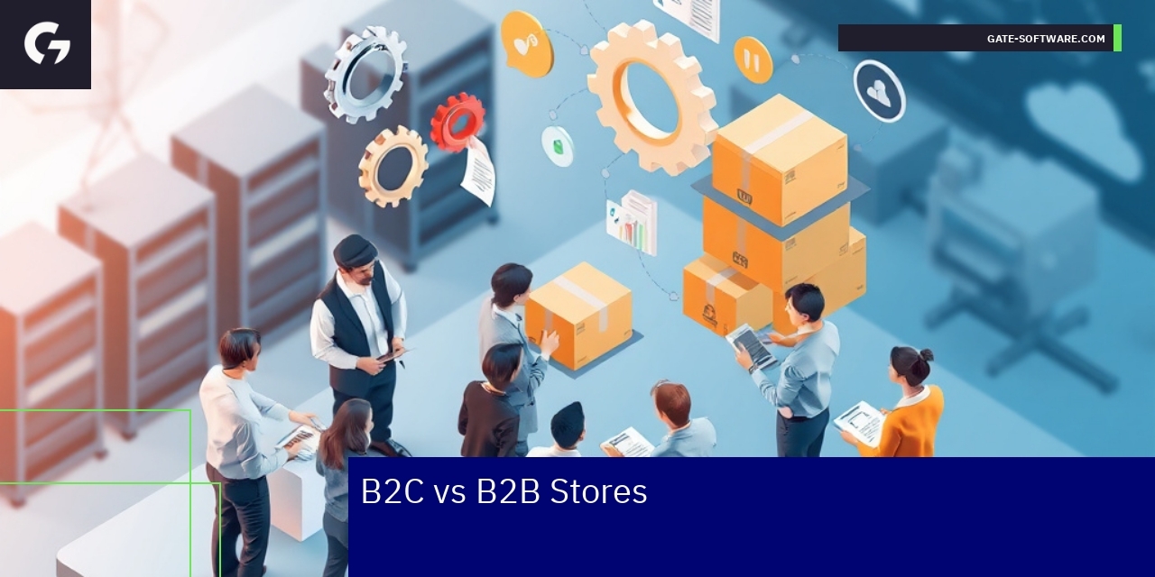 Diagram showing B2B store setup and best practices