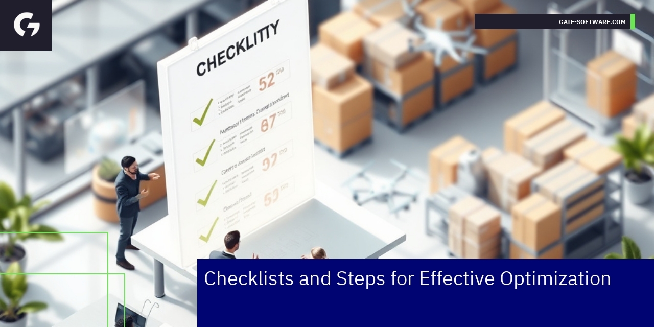 Structured B2B Optimization Steps and Checklists Flowchart of B2B optimization process and checklists