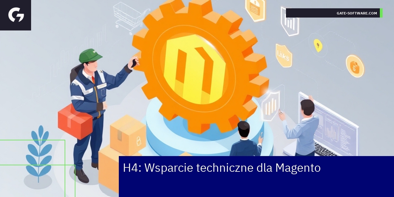 Praca zespołu wsparcia nad sklepem Magento