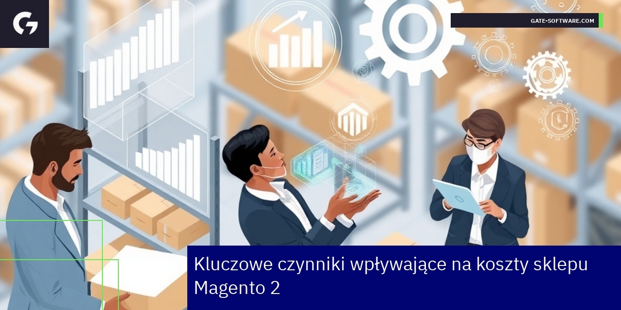 Kluczowe czynniki kosztów sklepu Magento 2 i ROI Schemat analiz ROI i czynników kosztów sklepu Magento 2