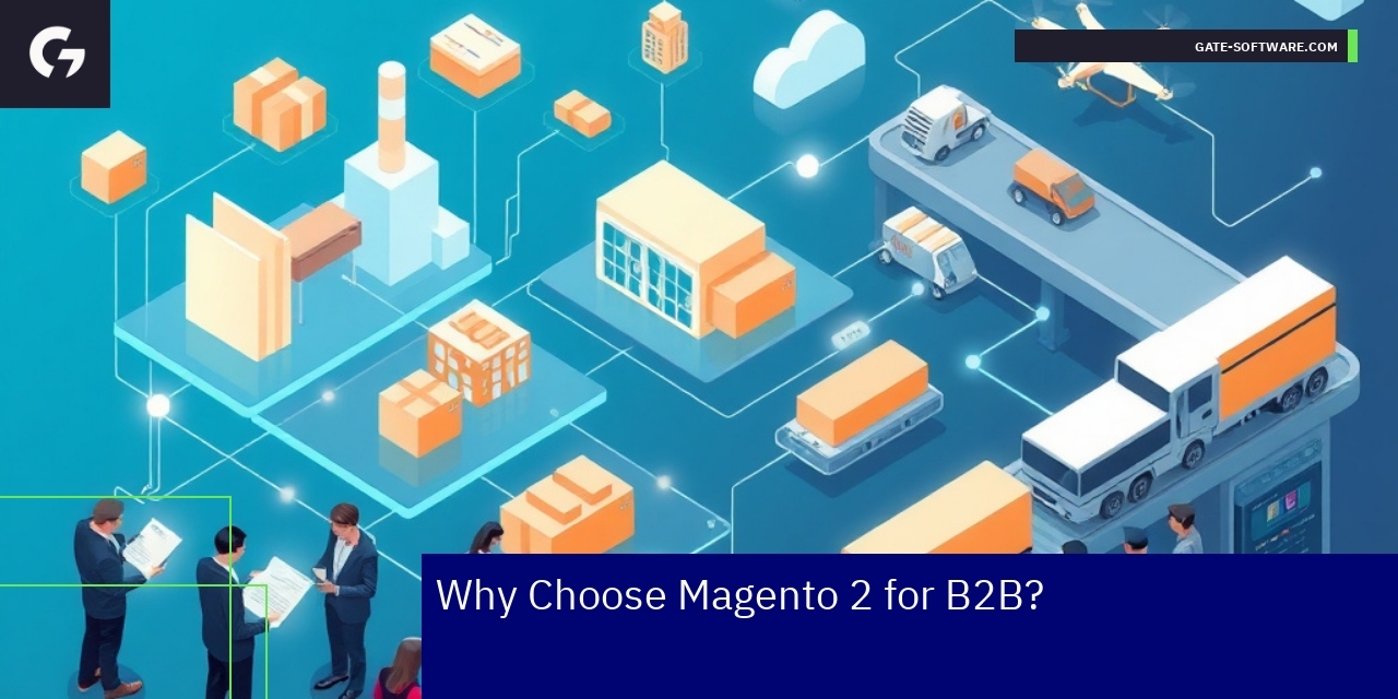 Magento 2 interface showing B2B features and workflows