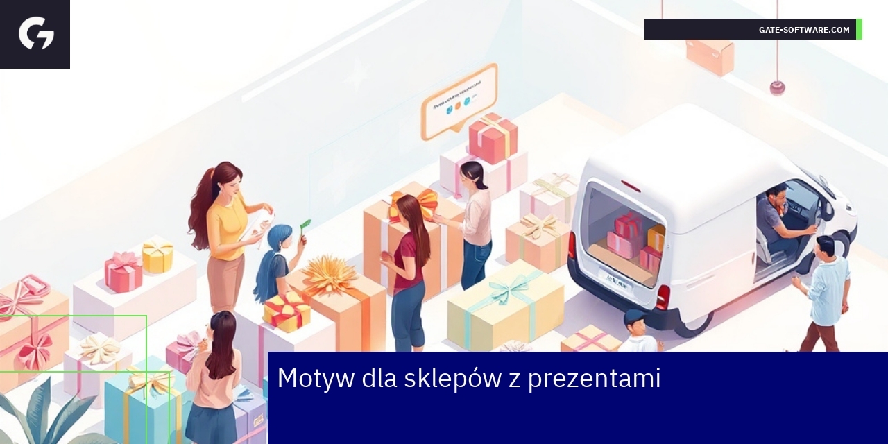 Nowoczesny motyw dla sklepów z prezentami