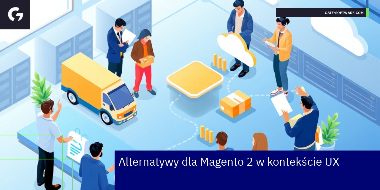 Alternatywy Magento 2 i ich wpływ na UX Schemat przedstawiający alternatywne frontendowe rozwiązania Magento 2