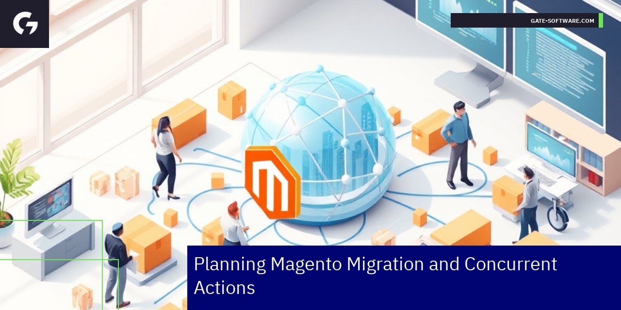 Effective Magento B2B Migration Strategies Diagram illustrating Magento migration process and security