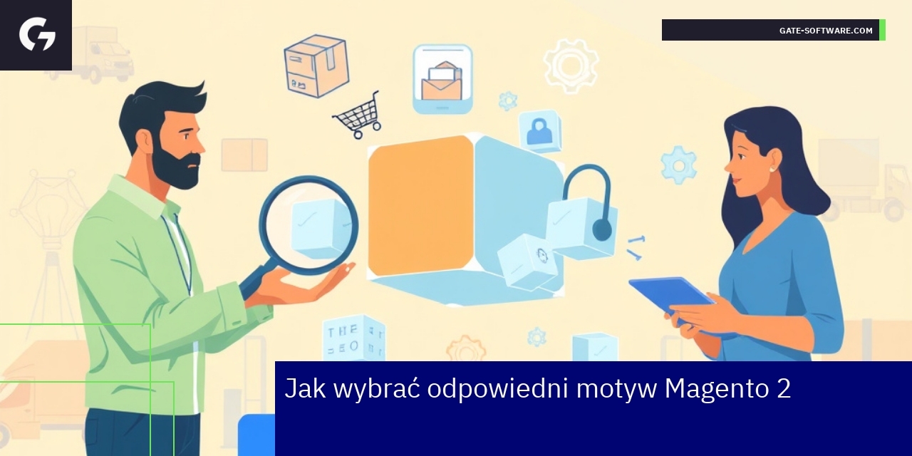 Wybór oraz błędy motywu Magento 2 Ilustracja wyboru motywu sklepu Magento 2