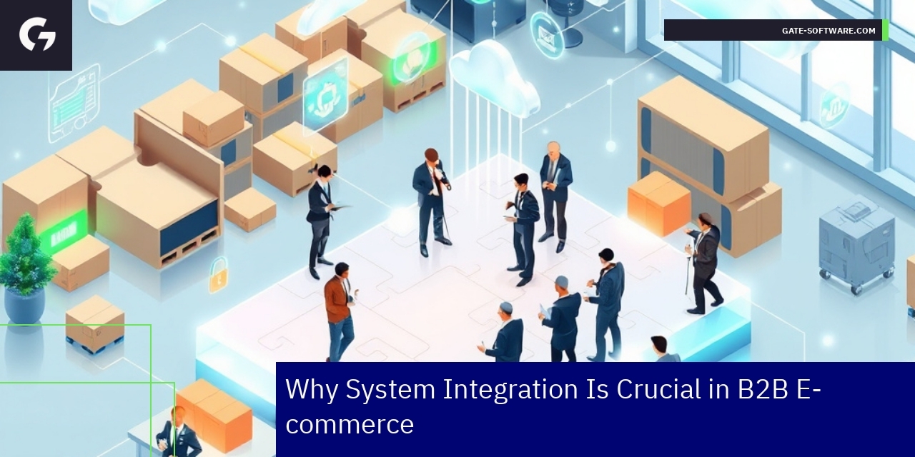 Diagram showing B2B e-commerce integration components
