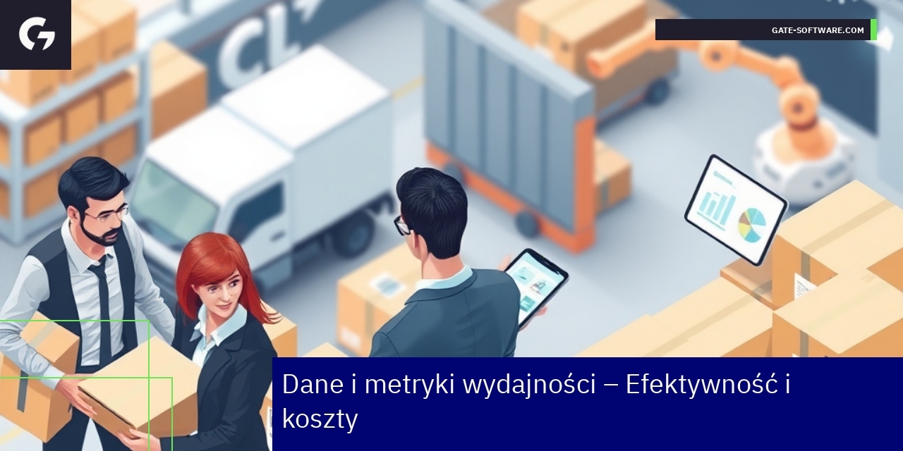 Wykresy i ikony pokazujące efektywność i koszty B2B