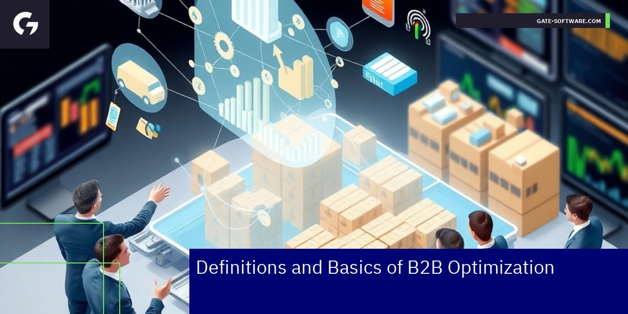 Business professionals optimizing B2B e-commerce and systems