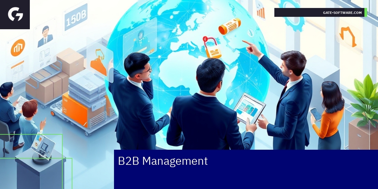 Dashboard and features of Magento B2B platform