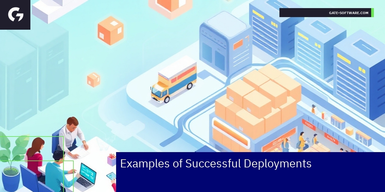 Successful Deployments of UiR Solutions Abstract diagram of scalable business tech architecture