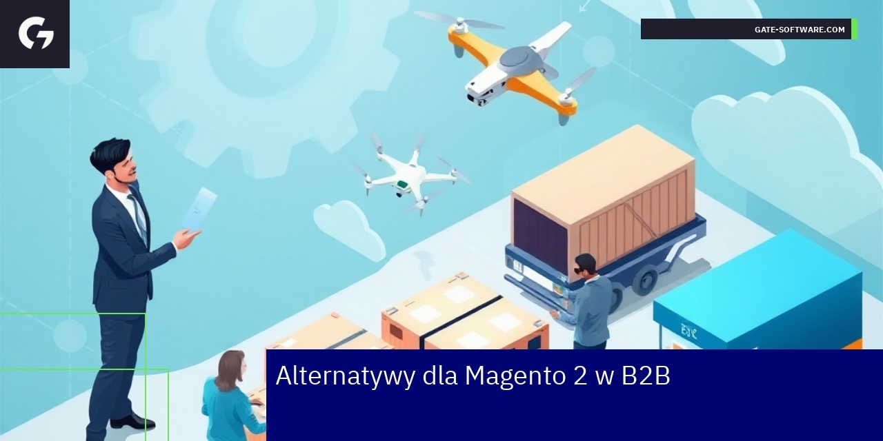 ilustracja platform e-commerce i biznesowych procesów