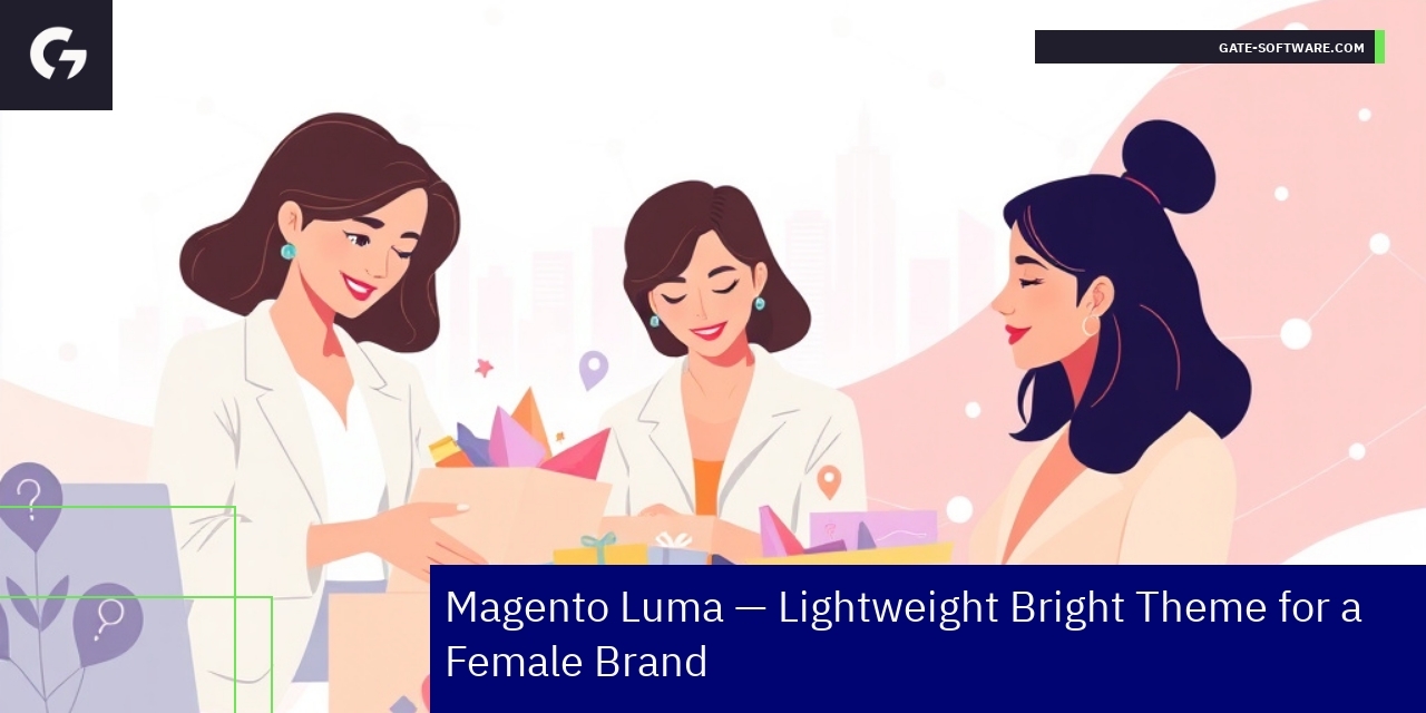 Clean and lightweight Magento Luma theme interface