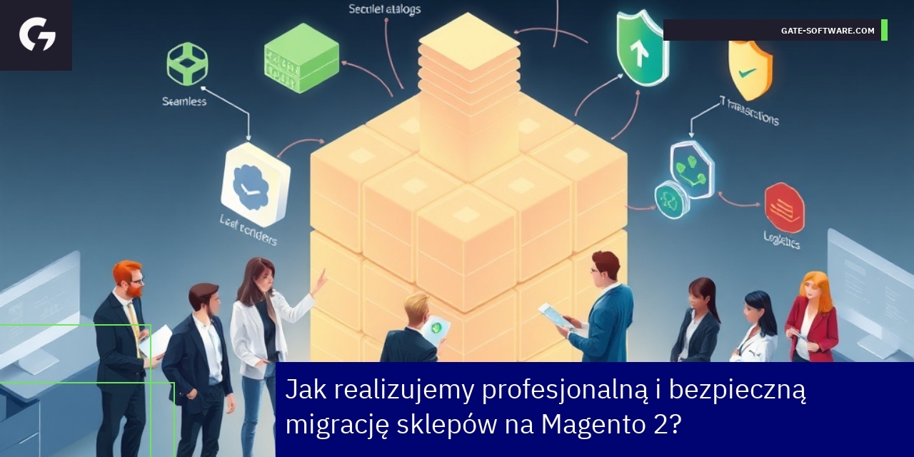 Specjaliści pracujący nad migracją sklepu Magento 2