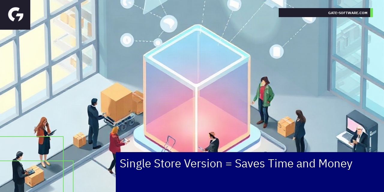 Diagram showing single store efficiency benefits