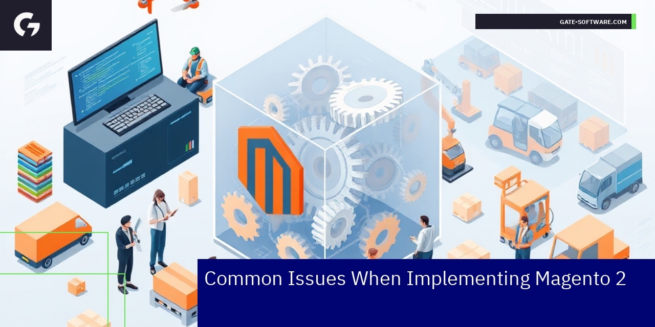 Magento 2 platform with error and performance icons