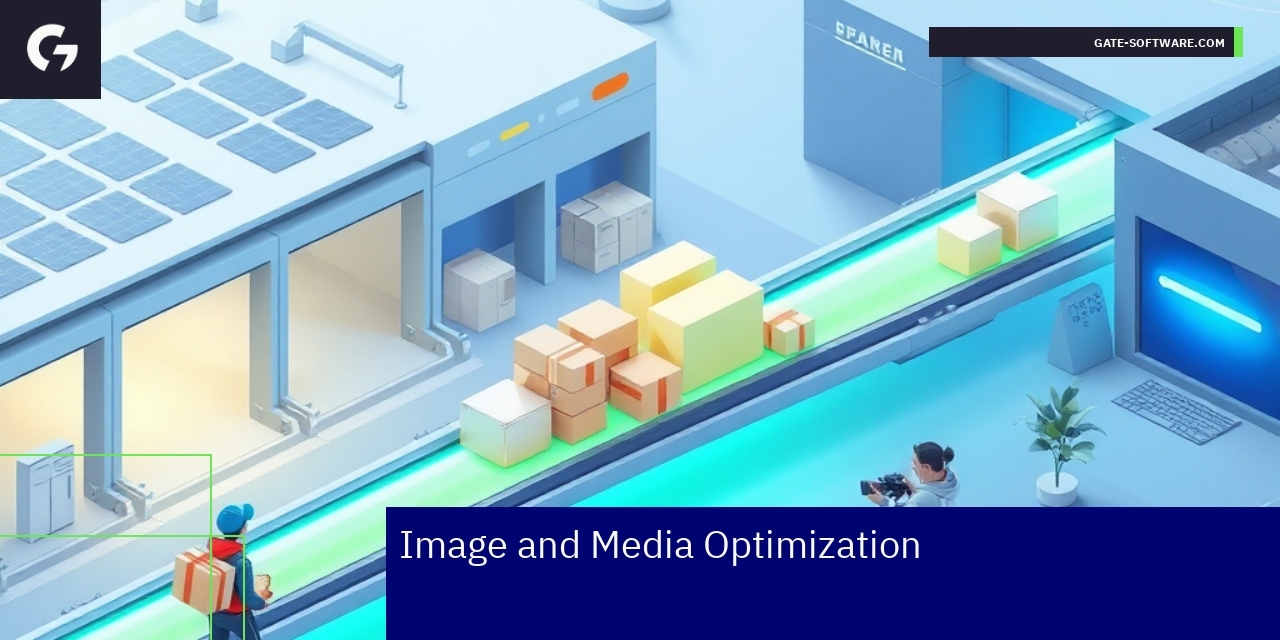 Image and Media Optimization for Better Performance Illustration of optimized images speeding up loading time