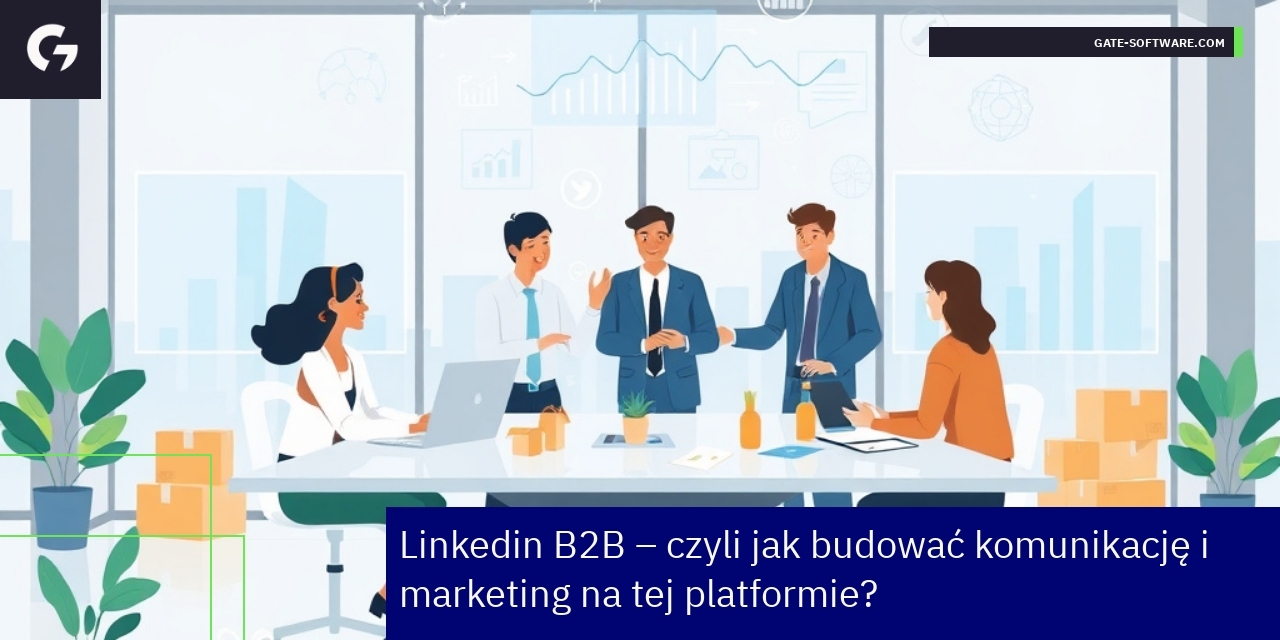 Biznesmeni korzystający z LinkedIn na komputerach