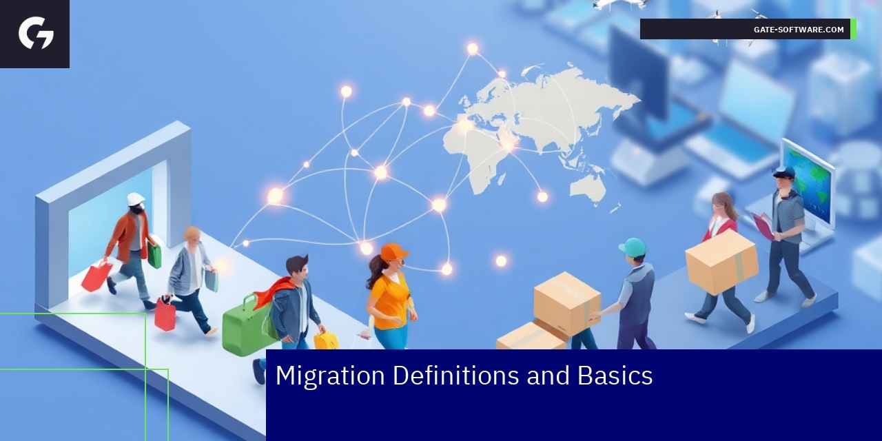 Illustration of migration types and push-pull factors
