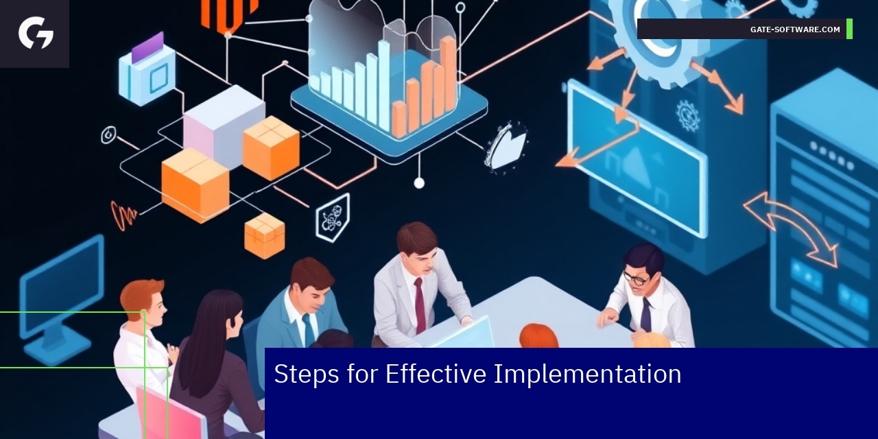 Workflow diagrams and ERP integration icons