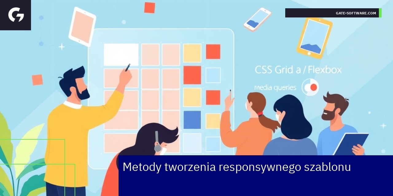 Przykład responsywnego szablonu na różnych urządzeniach