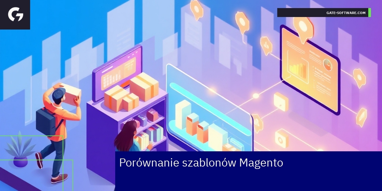 Schemat porównujący szablony Magento Luma, Porto i Hyva