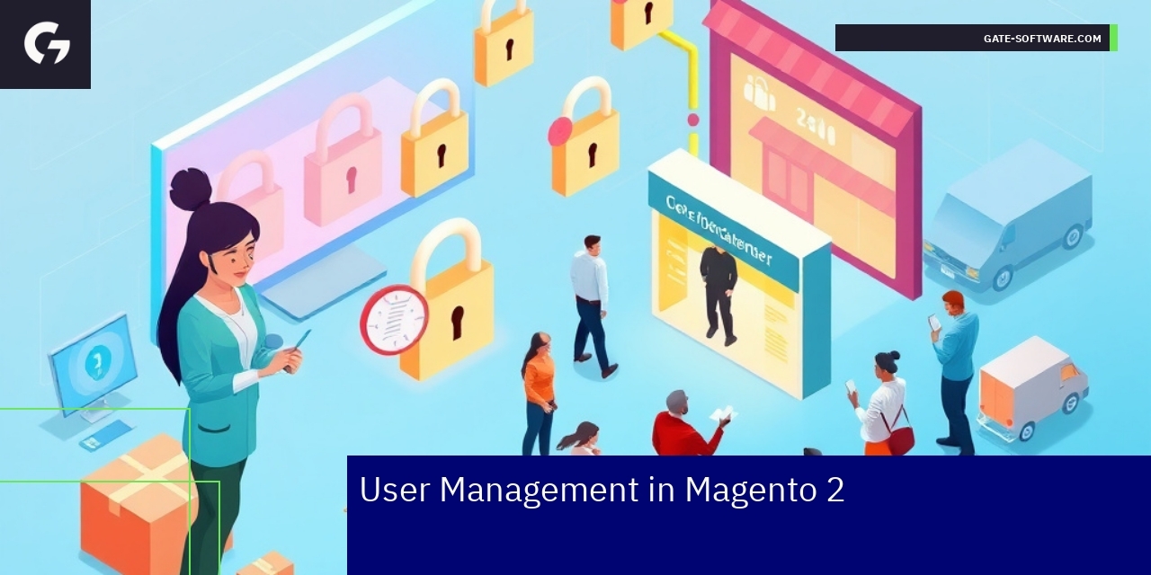 Magento 2 dashboard showing user roles and customer profiles
