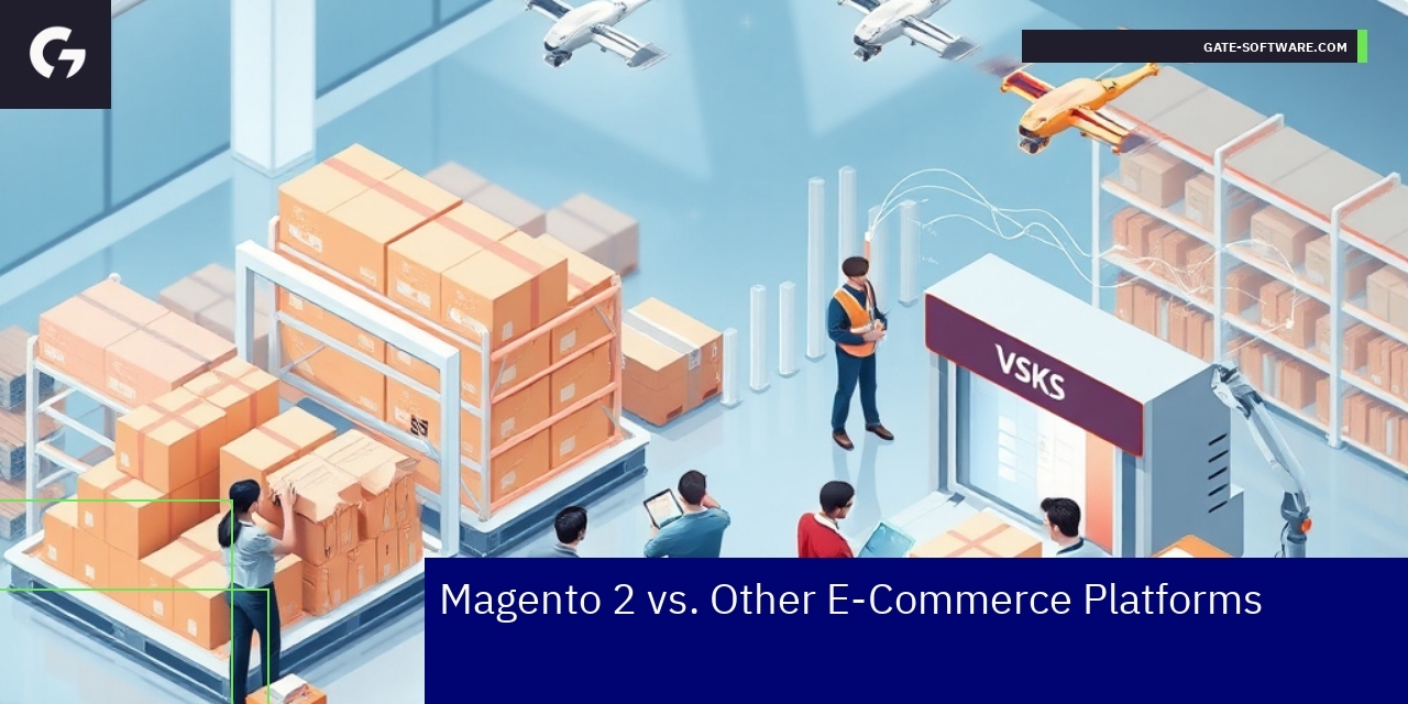 Diagram comparing Magento 2 and other platforms