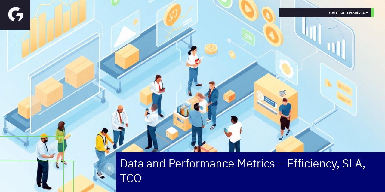 Chart showing key project efficiency and SLA metrics