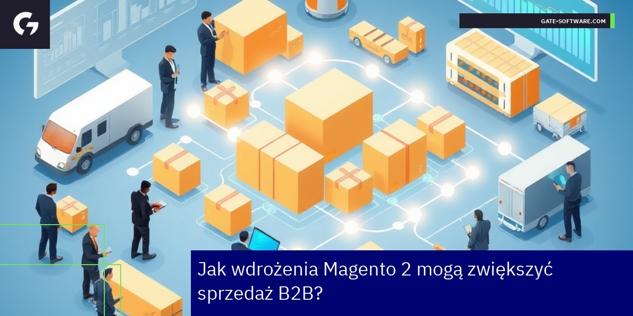 Zespół pracujący nad wdrożeniem Magento w firmie B2B